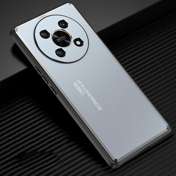 Custodia per telefono in metallo satinato per Honor X30 (blu)