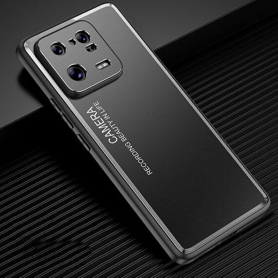 Per Xiaomi 13 Pro Custodia per telefono in metallo satinato (nero)