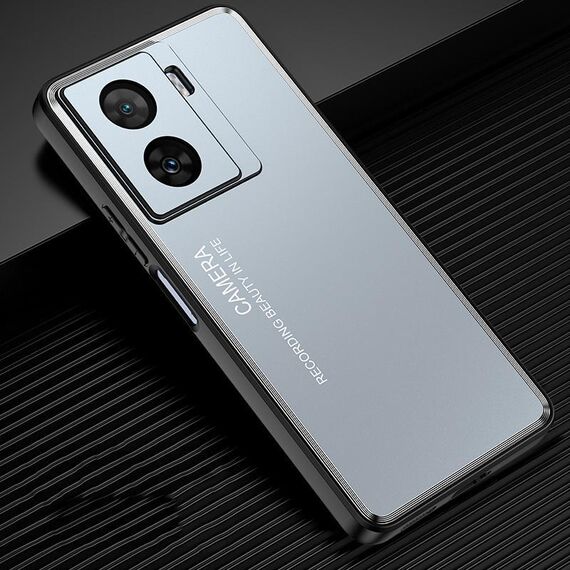 Per vivo iQOO Z7x Custodia per telefono in metallo satinato (blu)