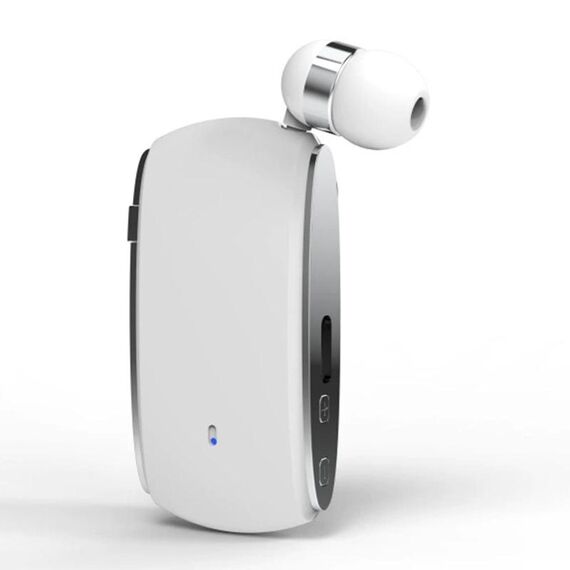 K68 Card Business Collar Clip Tipo Auricolari Bluetooth Monoauricolare (Bianco)