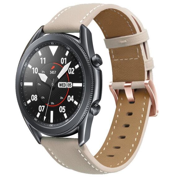 Cinturino per orologio in pelle con fibbia in oro rosa da 20 mm (albicocca)