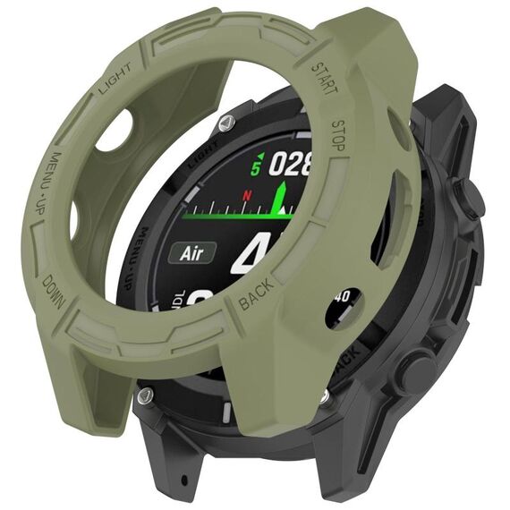Per Garmin Descent G2 Hollow Armor TPU Half Covering Custodia protettiva per orologio (verde)