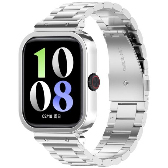 Per vivo Watch GT Watch Frame Integrato Tre Perline Cinturino In Acciaio Inossidabile (Argento)