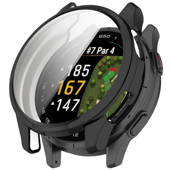 Per Garmin Approach S50 Custodia protettiva per orologio in TPU elettrolitico a copertura totale (nero)