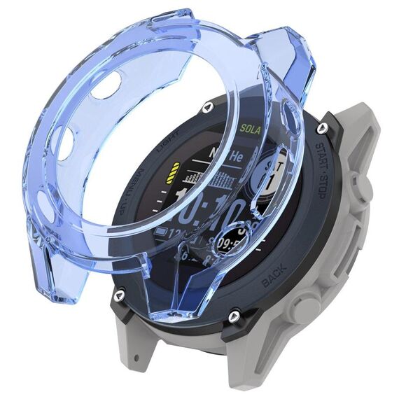 Per Garmin Descent G2 TPU Half Coverage Custodia protettiva per orologio traslucido (blu trasparente)