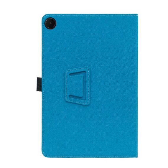 Per TCL TAB 10L Gen 2 Custodia per tablet da 10,1 pollici con supporto verticale a 2 pieghe e poggiapolsi in pelle (blu pavone)