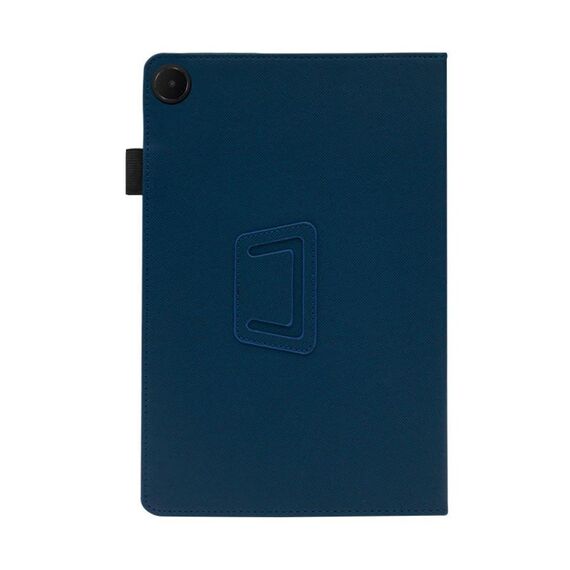 Per TCL TAB 10L Gen 2 Custodia per tablet da 10,1 pollici con supporto verticale a 2 pieghe e poggiapolsi in pelle (blu scuro)