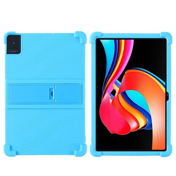 Per TCL TAB 10L Gen 2 Custodia protettiva antiurto in silicone per tablet con supporto (azzurro cielo)