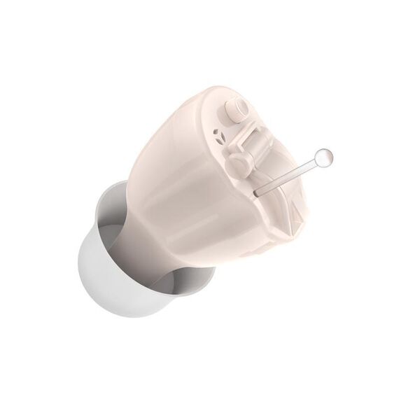 Apparecchio acustico CIC con riduzione del rumore intelligente digitale, amplificatore del suono regolabile per anziani, colore: colore della pelle dell'orecchio sinistro