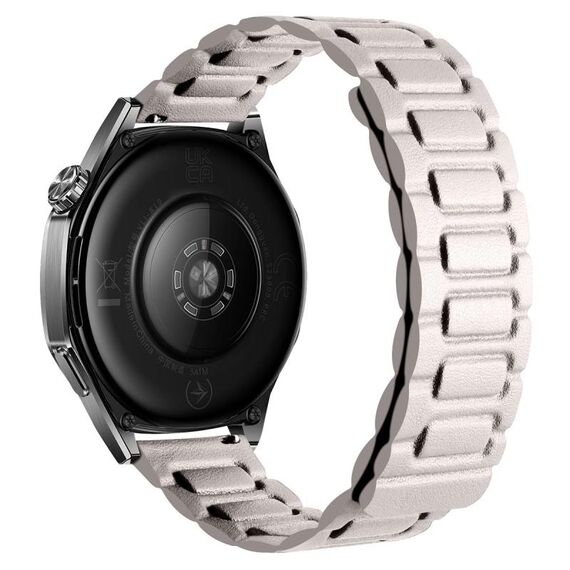 Cinturino per orologio magnetico in pelle a tre pezzi a forma di I da 20 mm (Starlight)