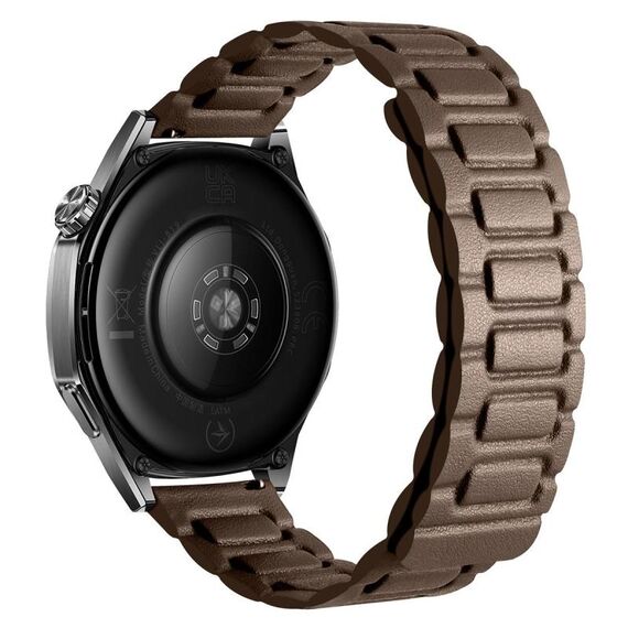 Cinturino per orologio magnetico in pelle a tre pezzi a forma di I da 22 mm (talpa)