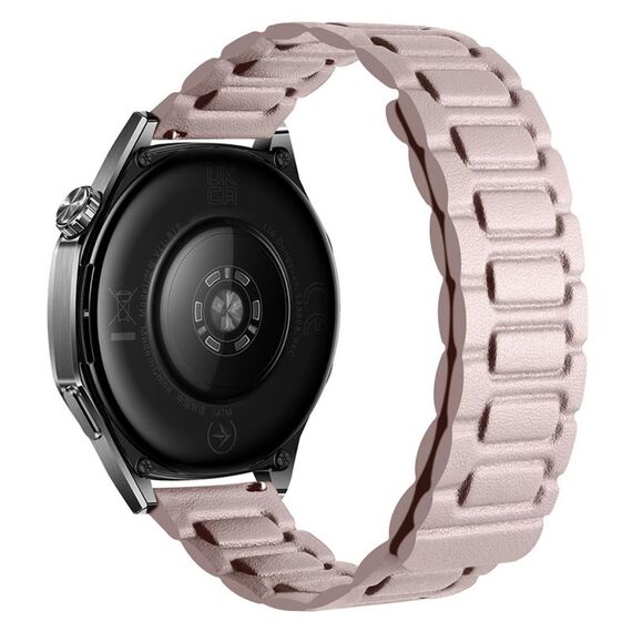 Cinturino per orologio magnetico in pelle a tre pezzi a forma di I da 22 mm (cachi)