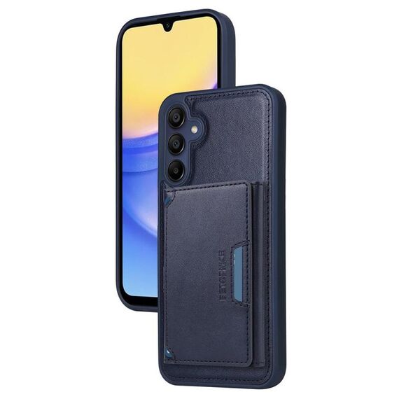 Per Samsung Galaxy A15 5G BETOPNICE Custodia per telefono con portafoglio MagSafe staccabile con chiusura a scatto orizzontale (blu)