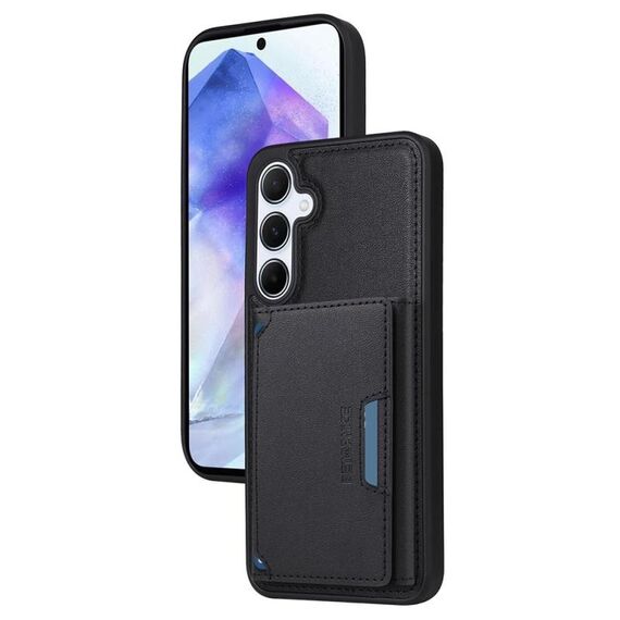 Per Samsung Galaxy A55 5G BETOPNICE Custodia per telefono con portafoglio MagSafe staccabile con apertura a ribalta orizzontale (nero)