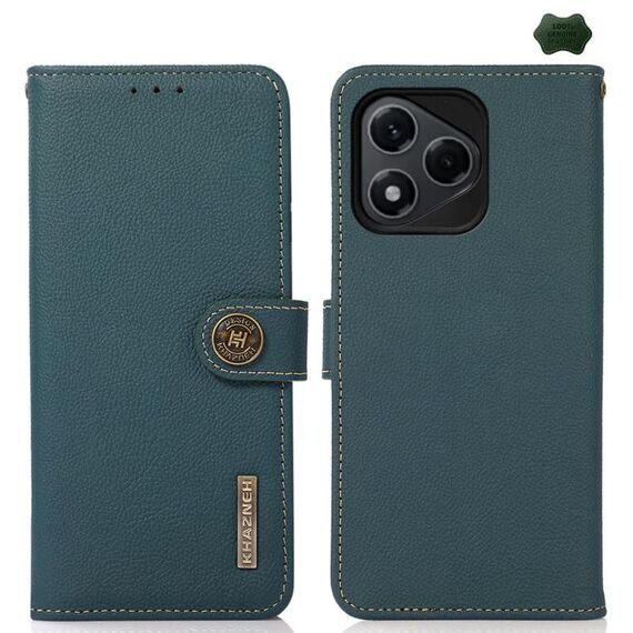 Per Honor 400 Lite KHAZNEH Custer Custodia per telefono in vera pelle RFID (verde)