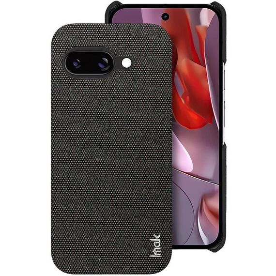 Per Google Pixel 9a Custodia per telefono in PU + PC con texture in tessuto serie Ruiyi di Imak (nero)