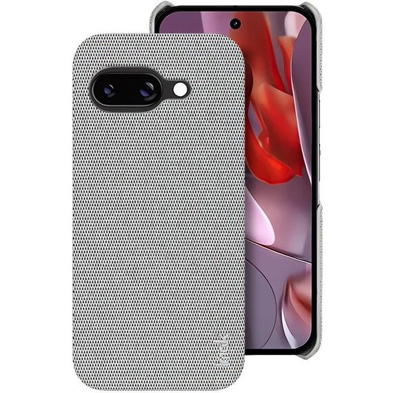 Per Google Pixel 9a Custodia per telefono in PU + PC con texture in tessuto serie Ruiyi di Imak (grigio chiaro)