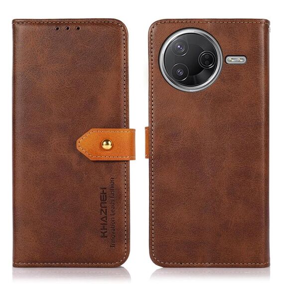 Per Xiaomi Poco F7 Pro / F7 Ultra Global KHAZNEH Custodia in pelle con texture in pelle di mucca (marrone)