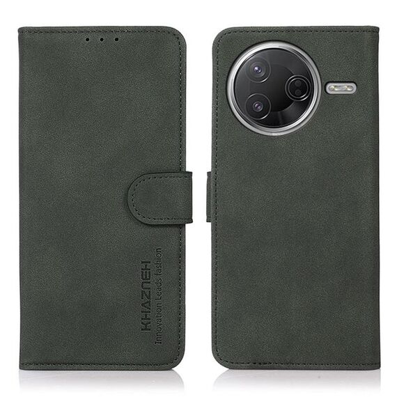 Per Xiaomi Poco F7 Pro / F7 Ultra Global KHAZNEH Custodia in pelle con texture opaca (verde)