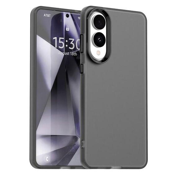 Per Samsung Galaxy S25 Edge 5G Candy PC Hybrid TPU antiurto Custodia per telefono (nero)