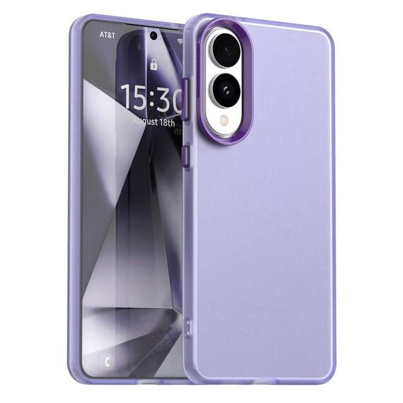Per Samsung Galaxy S25 Edge 5G Candy PC Hybrid TPU Custodia antiurto per telefono (viola)