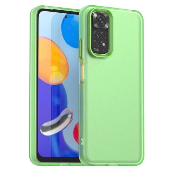 Custodia antiurto in TPU ibrida per Redmi Note 11 Global / Note 11S 4G Candy PC (verde)