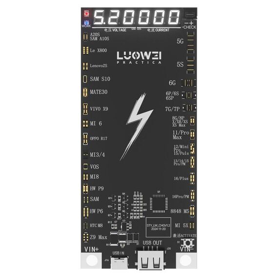 Scheda di attivazione della ricarica rapida della batteria LUOWEI LW-B03 per iPhone/Android
