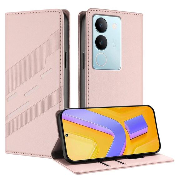 Per vivo S17 / V29 5G Global Embossed Multi-funzionale Portafoglio Retro Custodia per telefono in pelle (Rosa)