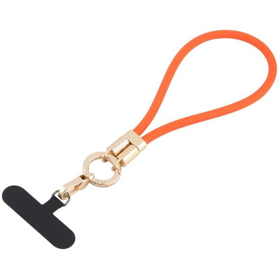Cordino anti-smarrimento regolabile in silicone per telefono (arancione)