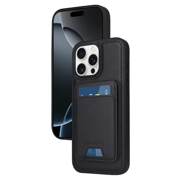 Per iPhone 16 Pro Max BETOPNICE Custodia per telefono con portafoglio MagSafe staccabile verticale a ribalta (nero)