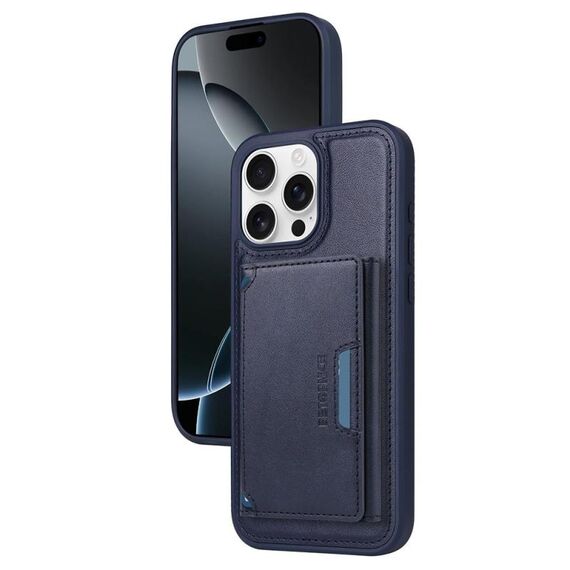 Per iPhone 16 Pro Max BETOPNICE Custodia per telefono con portafoglio MagSafe staccabile orizzontale a ribalta (blu)