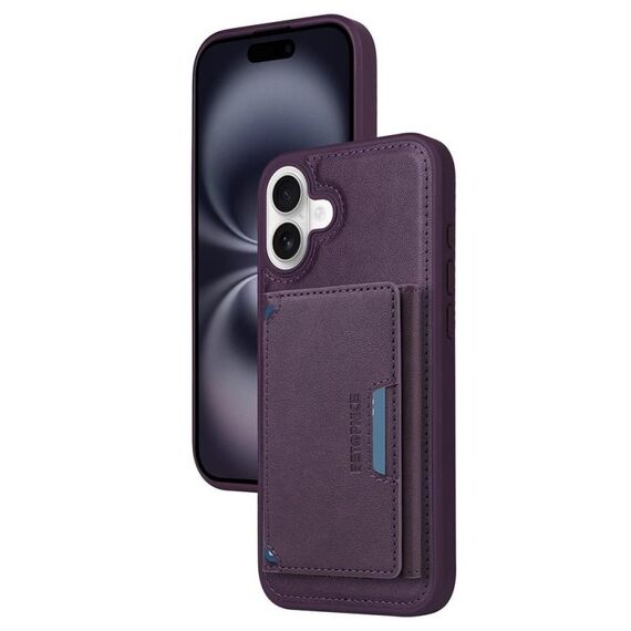 Per iPhone 16 Plus BETOPNICE Custodia per telefono con portafoglio MagSafe staccabile orizzontale a ribalta (viola)