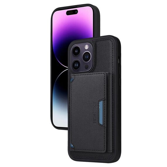 Per iPhone 14 Pro Max BETOPNICE Custodia per telefono con portafoglio MagSafe staccabile orizzontale a ribalta (nero)