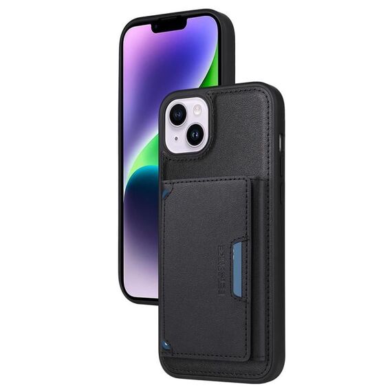 Per iPhone 14 Plus BETOPNICE Custodia per telefono con portafoglio MagSafe staccabile orizzontale a ribalta (nero)