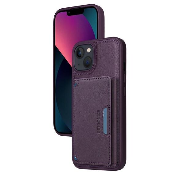 Per iPhone 14/13 BETOPNICE Custodia per telefono con portafoglio MagSafe staccabile orizzontale a ribalta (viola)