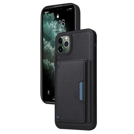 Per iPhone 11 Pro Max BETOPNICE Custodia per telefono con portafoglio MagSafe staccabile orizzontale a ribalta (nero)