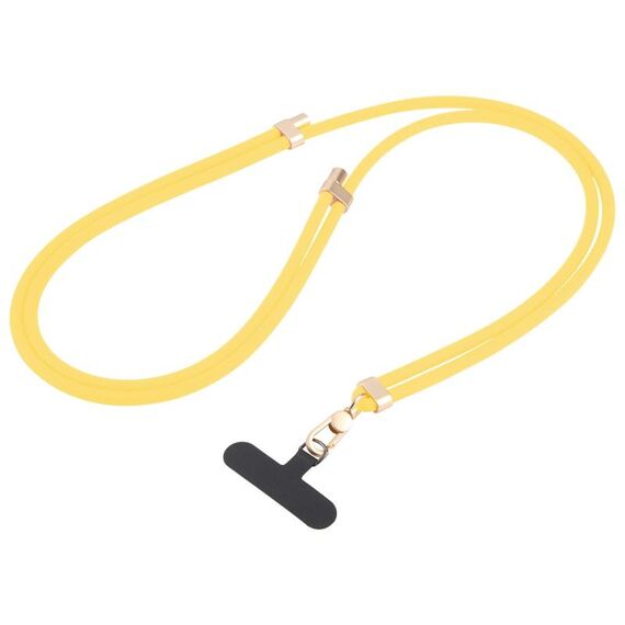 Cordino lungo anti-smarrimento regolabile in silicone liquido per telefono (giallo)