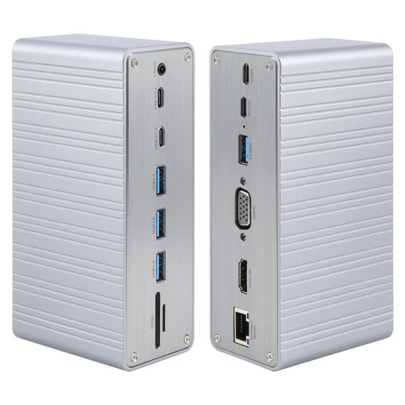 BYL2428 13 in 1 USB-C / Type-C HUB Adattatore Docking Station Supporto 4K PD100W (Grigio)