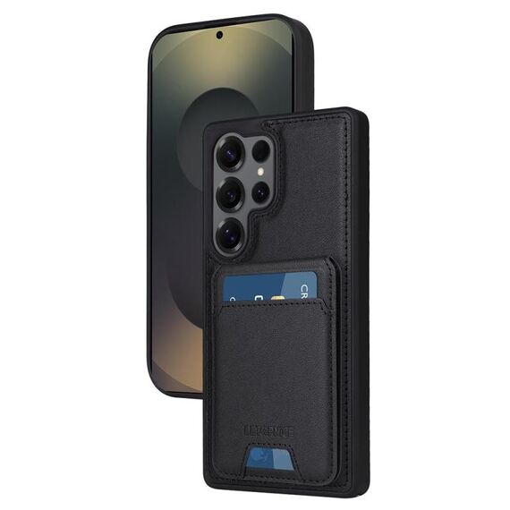 Per Samsung Galaxy S25 Ultra 5G BETOPNICE Custodia per telefono con portafoglio MagSafe staccabile verticale a ribalta (nero)