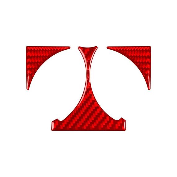 Per Mercedes-Benz Classe G W463 3 pezzi/set Adesivo portabicchieri scarico posteriore (rosso)