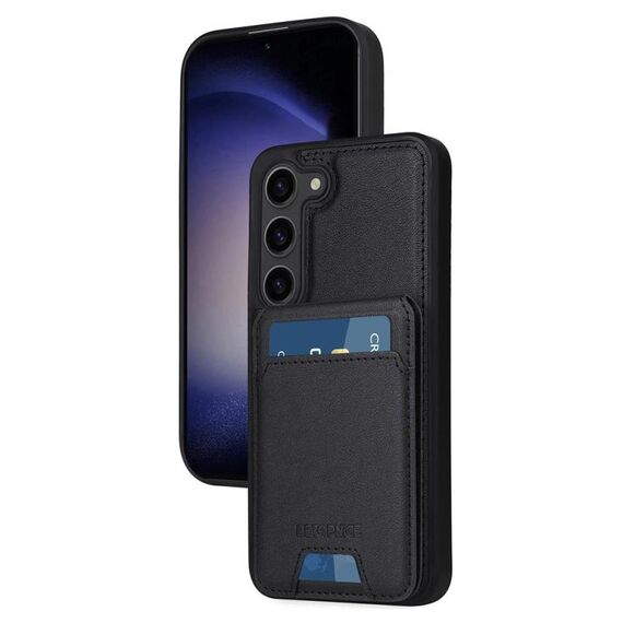 Per Samsung Galaxy S23 5G BETOPNICE Custodia per telefono con portafoglio MagSafe staccabile verticale a ribalta (nero)