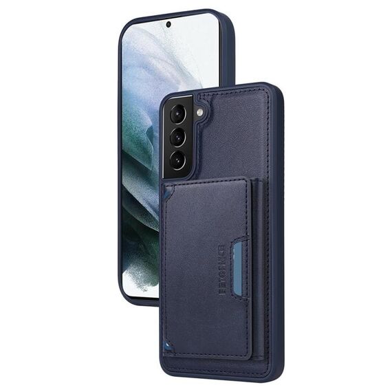 Per Samsung Galaxy S21+ 5G BETOPNICE Custodia per telefono con portafoglio MagSafe staccabile orizzontale a ribalta (blu)