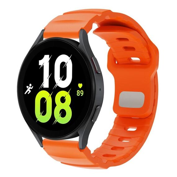 Cinturino per orologio in gomma fluorurata con fibbia inversa tinta unita da 22 mm (arancione)