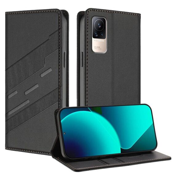 Per Xiaomi Civi / Civi 1S Portafoglio multifunzionale in rilievo Custodia per telefono in pelle retrò (nero)