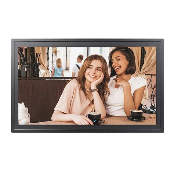 Cornice per foto con display LCD da 21,5 pollici, 1G+32GB, CPU quad-core 3326C, Android 7.0, spina: spina UK (nero)