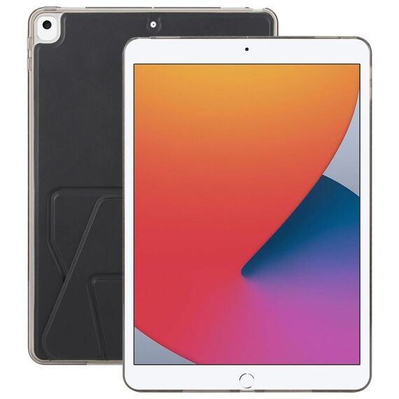 Per iPad 10.2 2021/2020/10.5 Custodia per tablet con supporto magnetico pieghevole in pelle acrilica (nero)