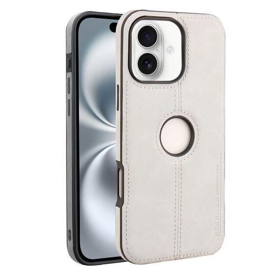 Per iPhone 16 Plus Crazy Horse Custodia per telefono in pelle con retro in pelle (grigio)