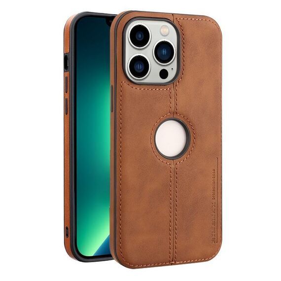 Per iPhone 13 Pro Crazy Horse Custodia per telefono in pelle con retro in pelle (marrone chiaro)