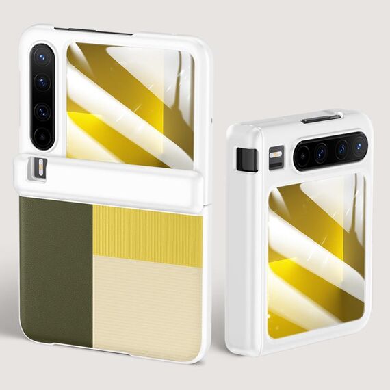 Per Huawei Pura X Custodia per telefono con cerniera in pelle con texture integrata (verde)