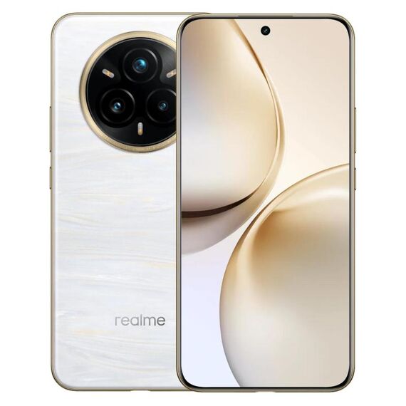 Realme 14 Pro+, 12 GB + 256 GB, identificazione dell'impronta digitale sullo schermo, 6,83 pollici Realme UI 6.0 Snapdragon 7s Gen 3 Octa Core, NFC, rete: 5G (bianco)